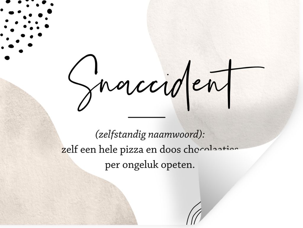 MuchoWow Wandtattoo Wandsticker Wandaufkleber Zitate - Snaccident definition - Sprichwörter - Wörterbuch 160x120 cm Selbstklebend und Repositio...