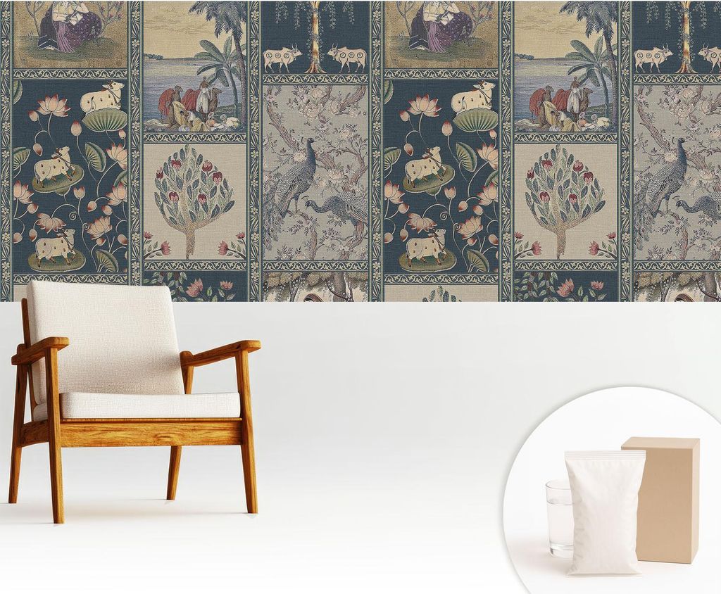 Fototapete - 250x104 cm - Tapete - Wandtapete - Wandbilder - Dekofolie - Tapete Folie - Wand - Dekoration - Wohnzimmer - Romantische Szene