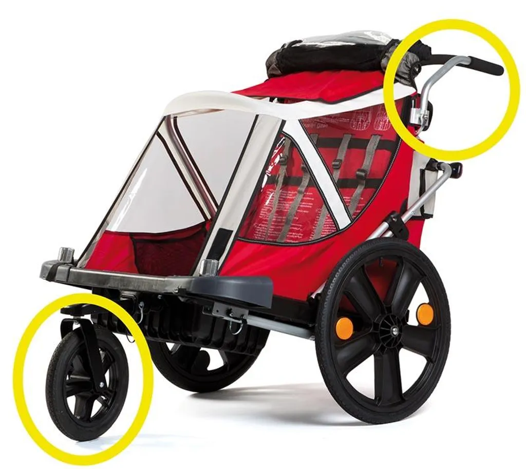 Kit Ville pour Remorque Vélo Bellelli B-Travel : Roue de 12" et Fixation