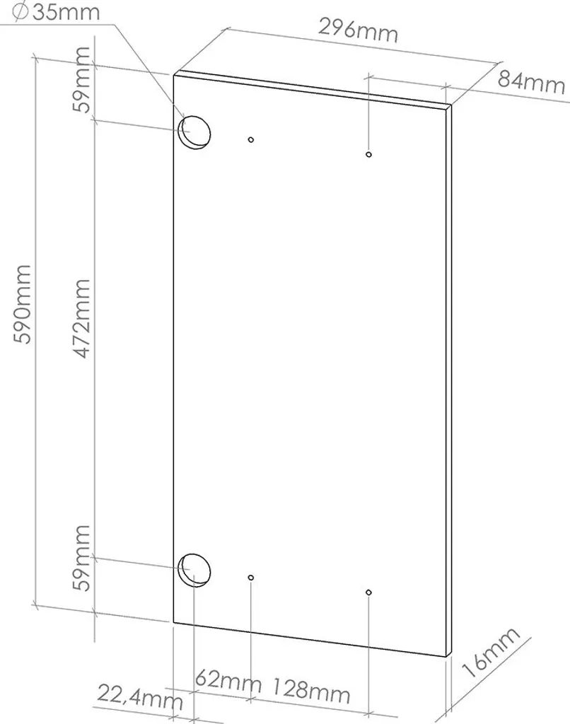 Vicco Frontale Cucina R-Line Antracite 29.6x59 cm Casa di Campagna