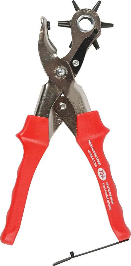 Pinza Fustellatrice Professionale 2-4,5mm per Cuoio e Cinture - Acciaio