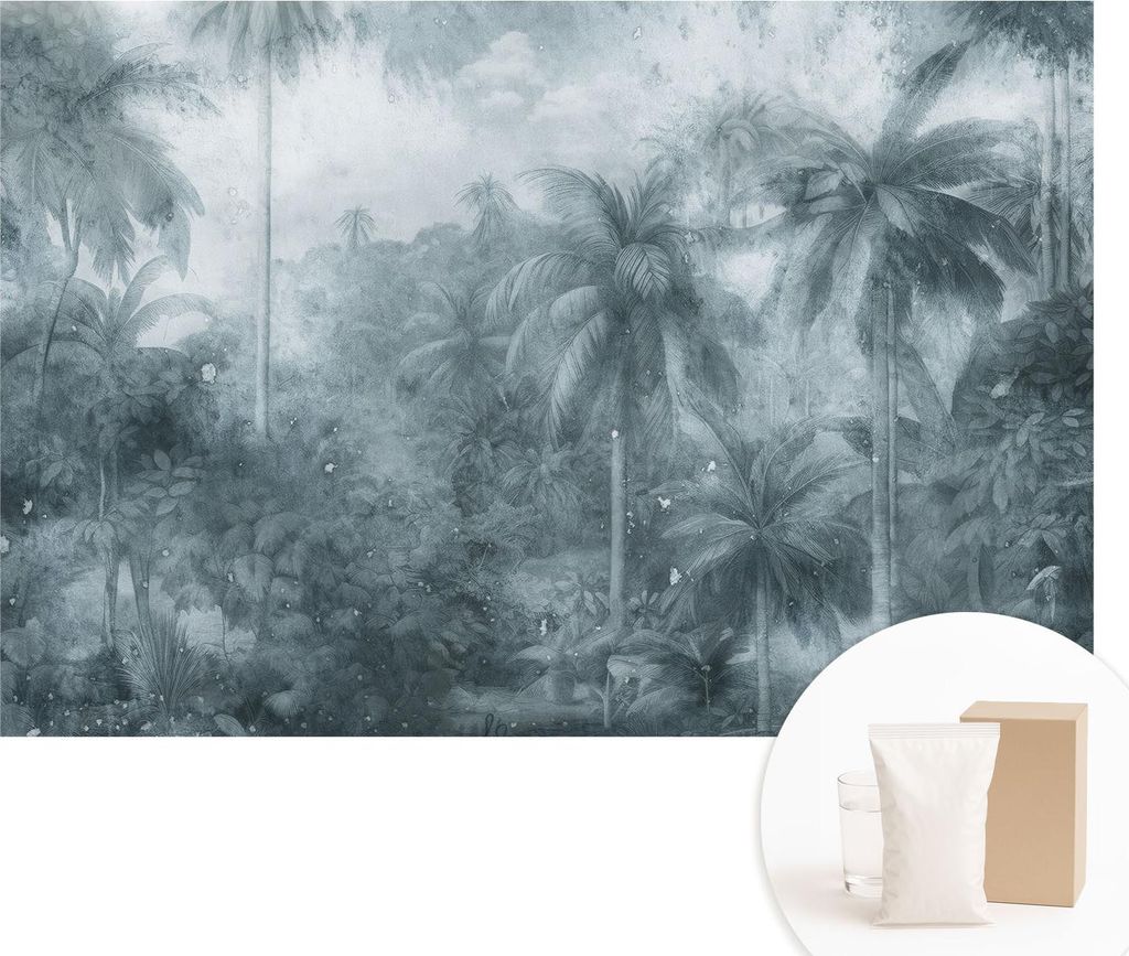 Fototapete - Wandbilder für Wohnzimmer - 104x70 cm - Dekorative Wandfolie - Modernes Design für Wanddekoration - Tapeten für Innenräume - Tropi...
