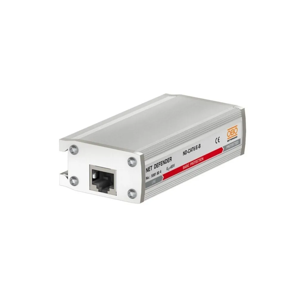 OBO ND-CAT6/E-B Net Defender parafoudre RJ45 gris argenté 5081804