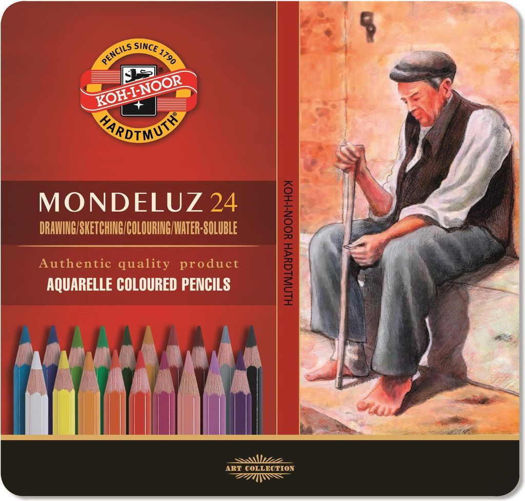 KOH-I-NOOR Mondeluz 3724/24 Zestaw ołówków akwarelowych 24 Zdjęcie produktu 