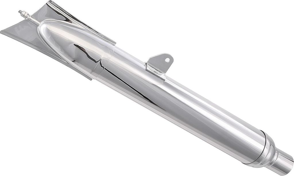 Auspuff dreiteilig, Schwalbenschwanz, verchromt, 1.Qualität BK 350