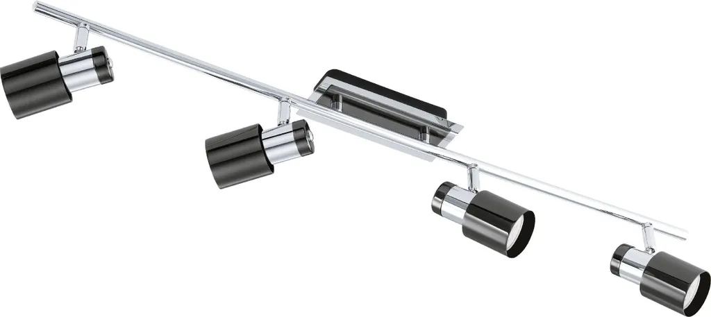 Plafonnier LED DAVIDA 1, 4 spots orientables, design métal de 78cm de long