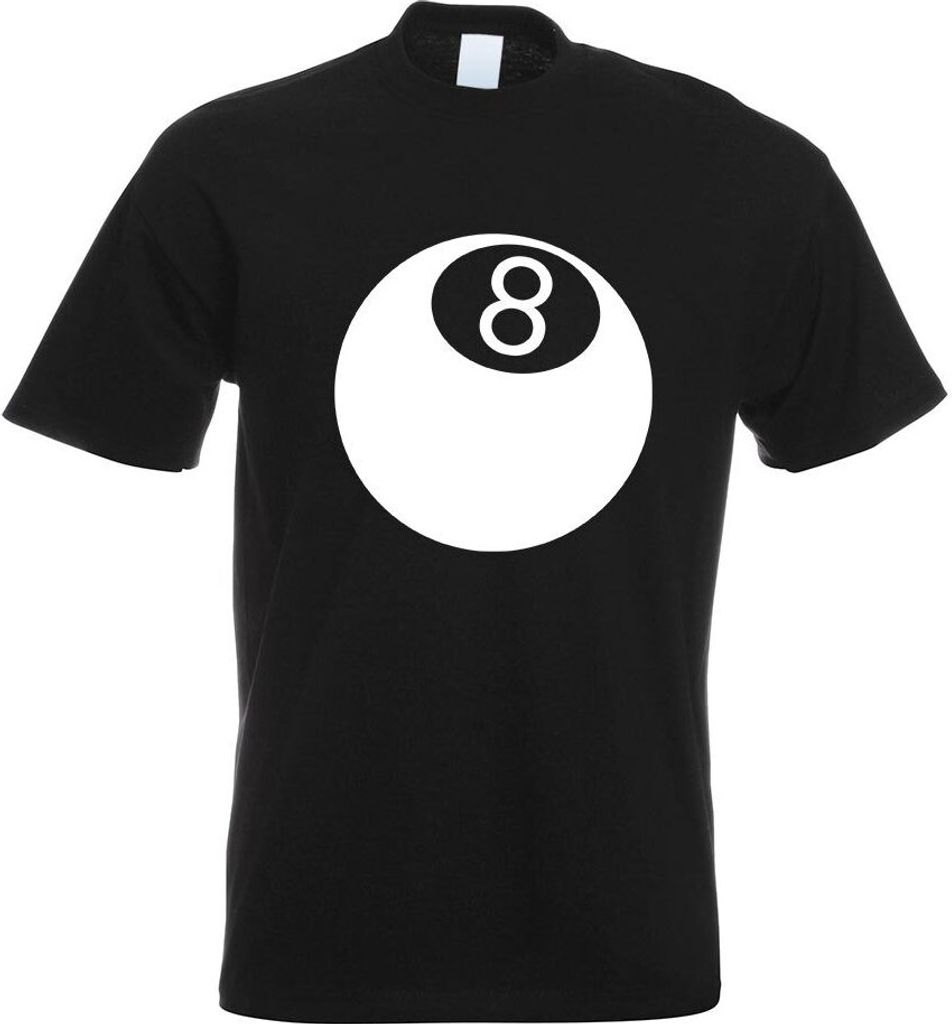 Kiwistar - T-Shirt - schwarz - 8 Ball Motiv Bedruckt Funshirt Design Print - mit Motiv Bedruckt - Funshirt Design - Sport - Freizeit - Herren - XXL