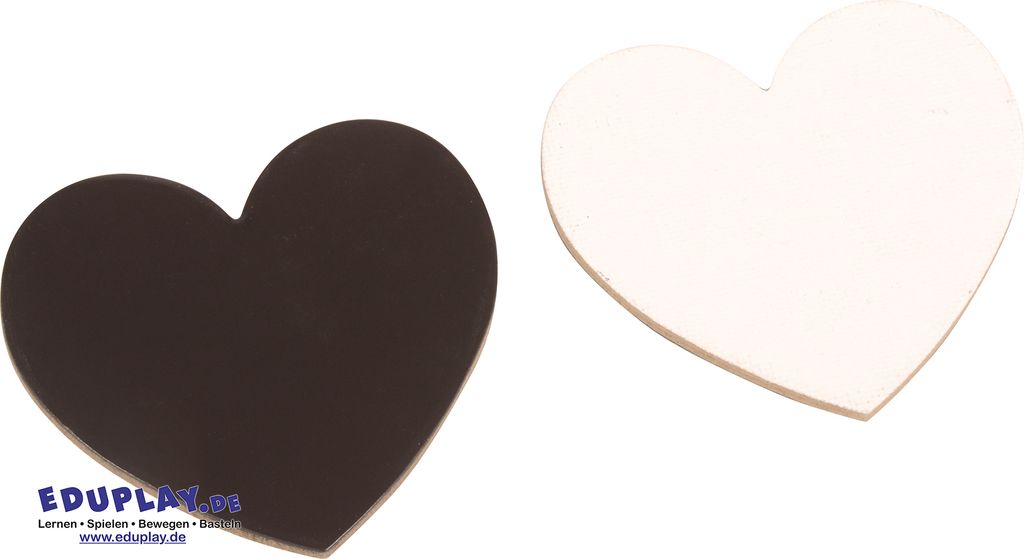 Magnet Leinwandherzen 7,5 cm, 12er Set