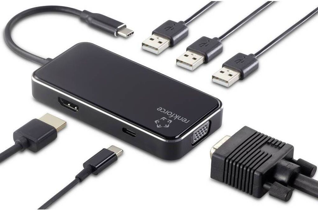 Renkforce USB-C Dockingstation RF-HUB-230 Passend für Marke Dockingstations: Universal USB-C Power Delivery