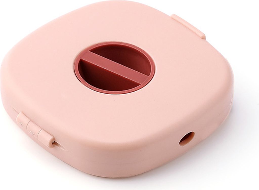 Quadratisch geformtes rotierendes Clip Headset Wickler Storage Box Mobiltelefonhalter Ständer-Lila+rosa