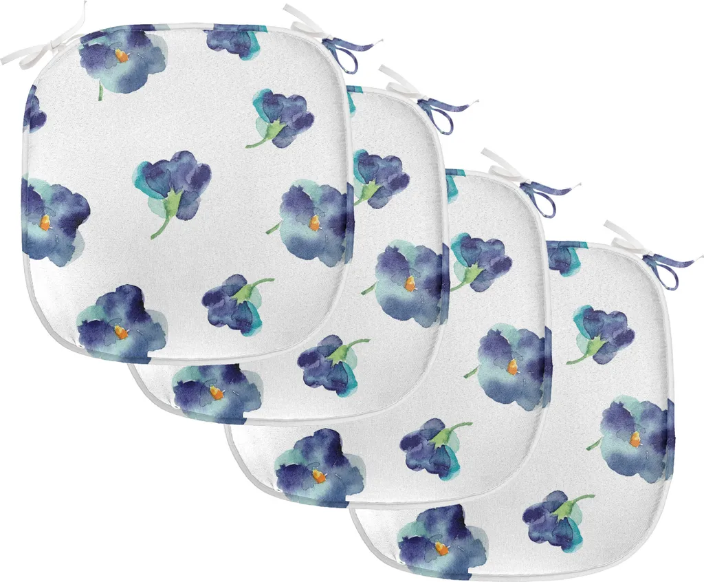 Coussins de Siège Imperméables 40 cm Motifs Floraux Violet et Turquoise