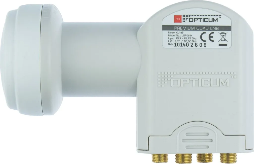 Tête de Parabole Quad LNB 4 Sorties LQP-04H Full HD et 4K UHD
