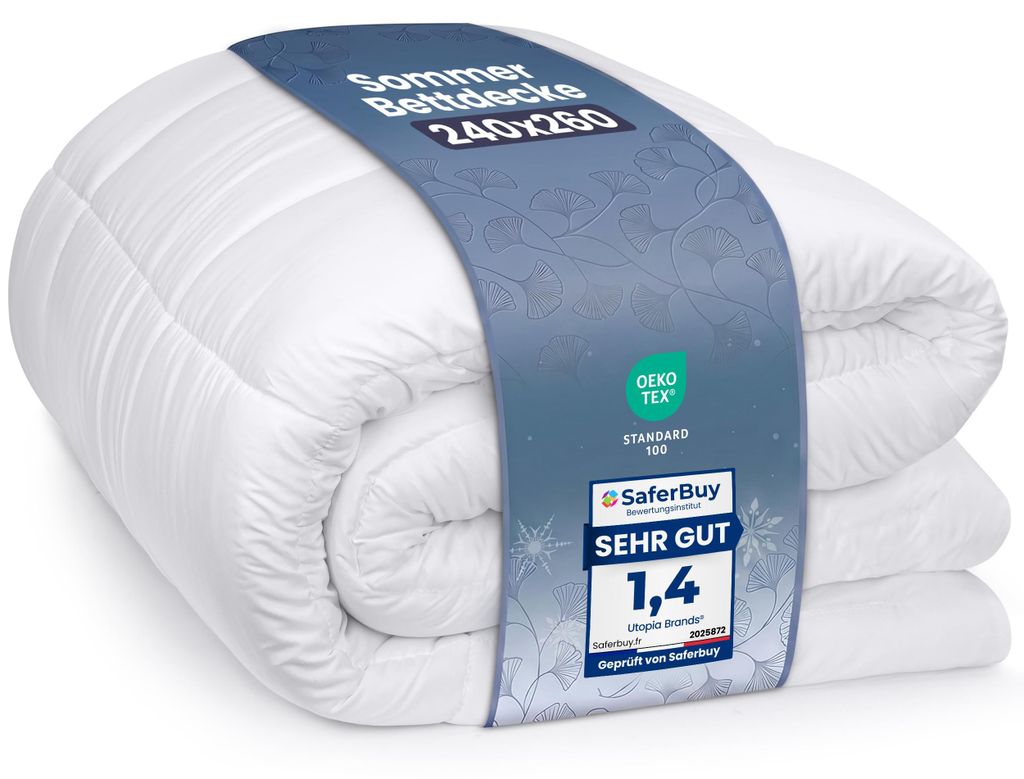 Utopia Bedding Bettdecke 240 x 260 cm, leichte Bettdecke Produktbild 