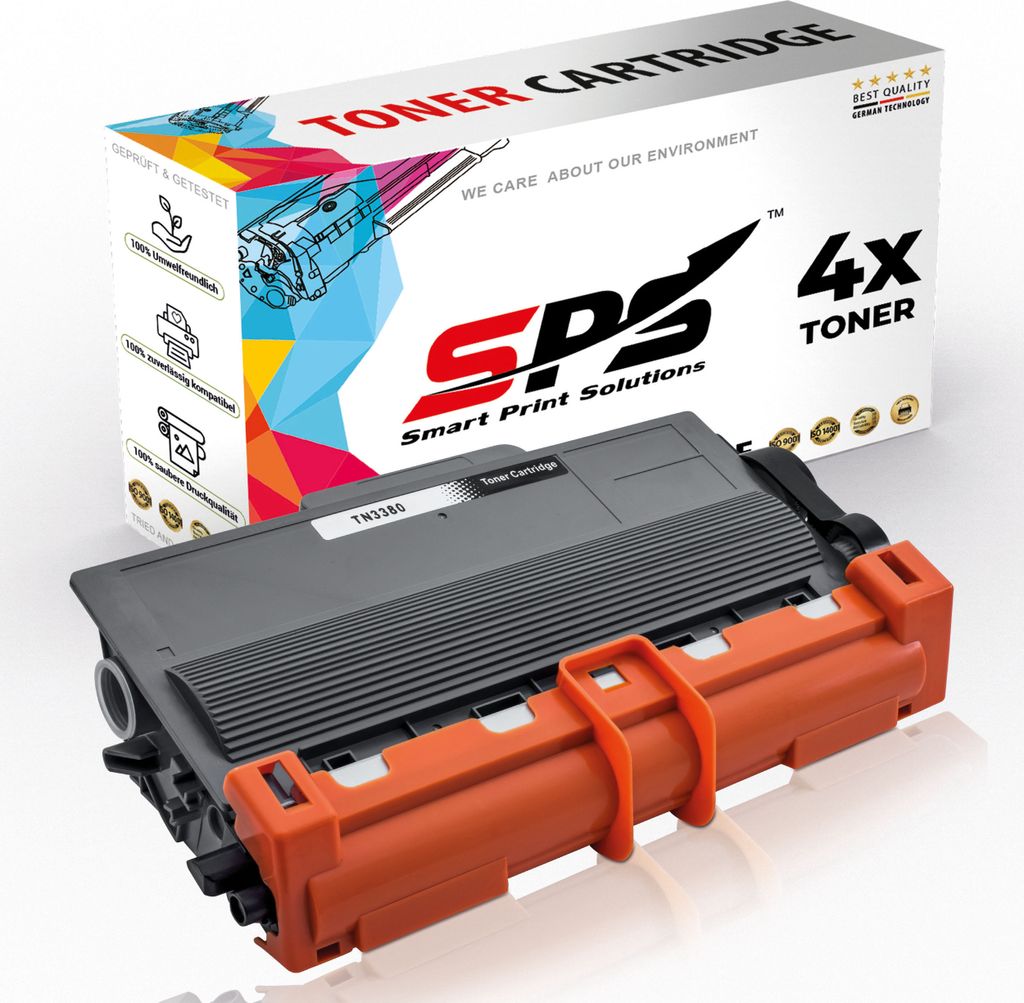 4x Toner TN3380 TN-3380 Schwarz Kompatibel für Brother HL-6180DW Drucker