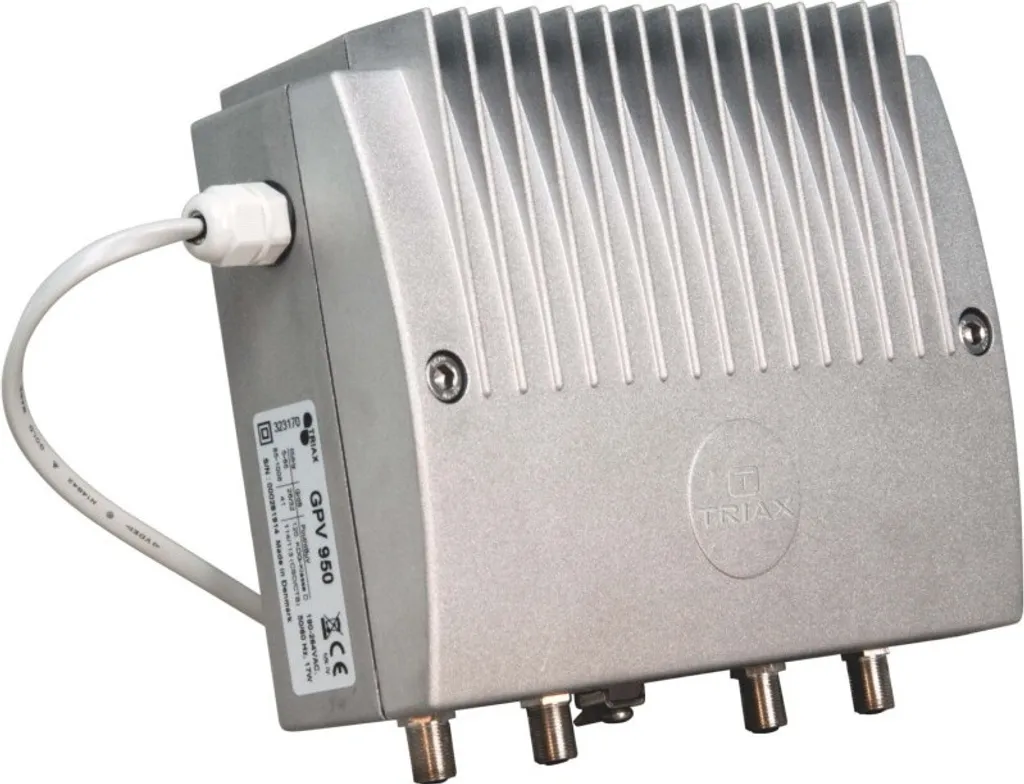 Boîtier Ampli TRIAX GPV 950 40/32 dB à connecteurs F haute performance