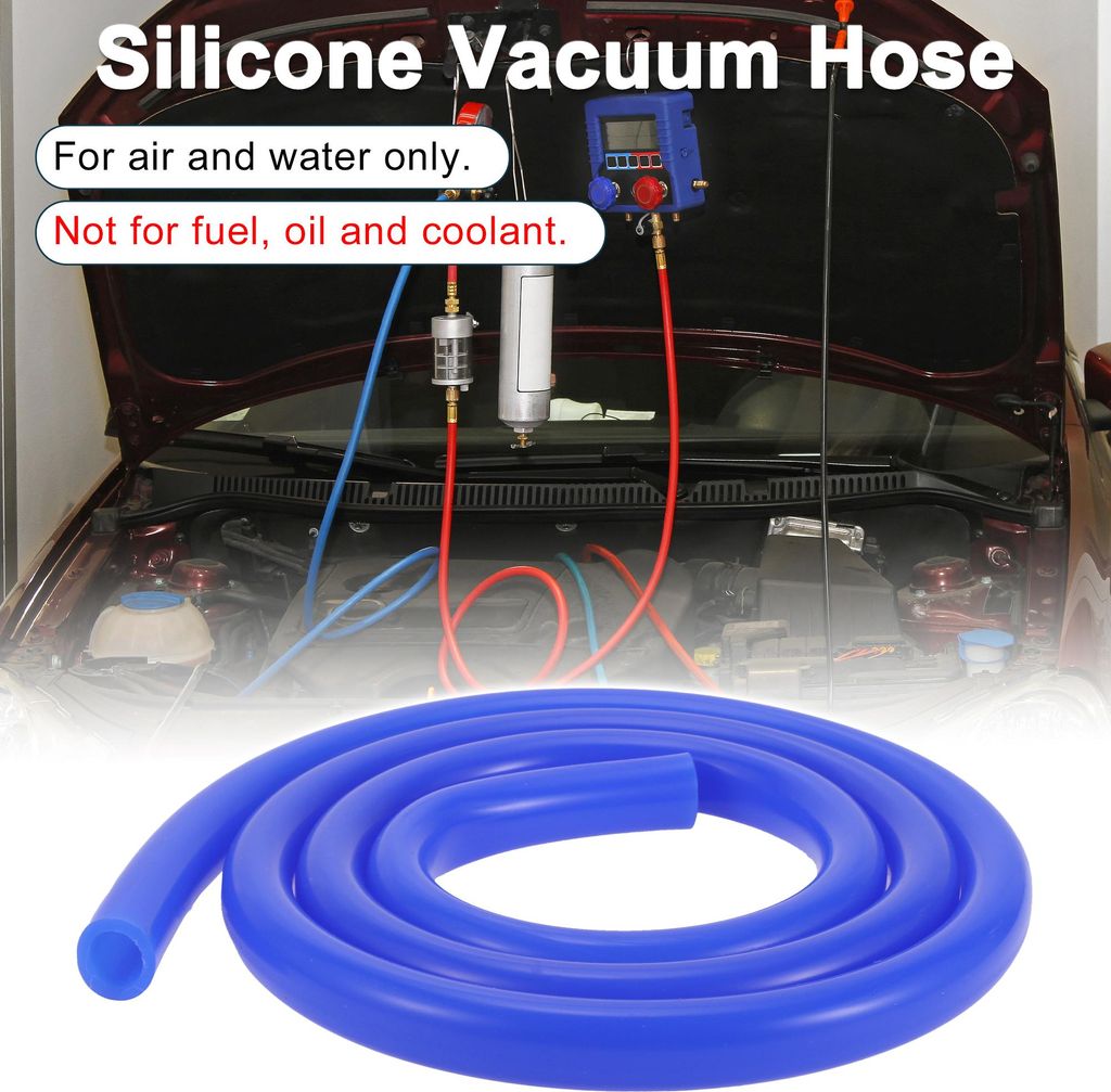 Silikon-Vakuumschlauch 130PSI Maximaldruck Hochtemperatur-Automobil-Vakuumschlauch Blau 1 Stück 5,5 Fuß 9/16" 14mm ID 3mm Dicke