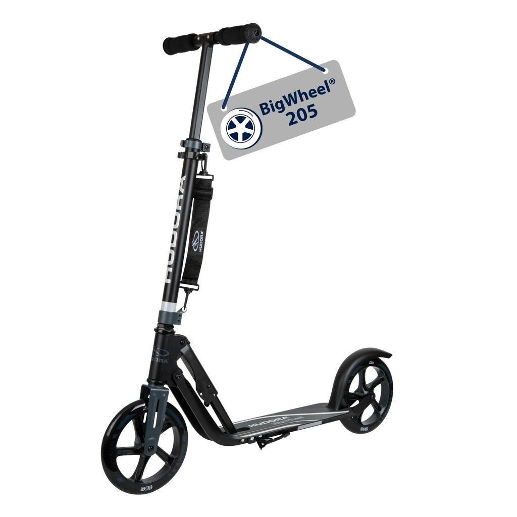 HUDORA BigWheel® 205, Scooter schwarz/anthrazit Produktbild 
