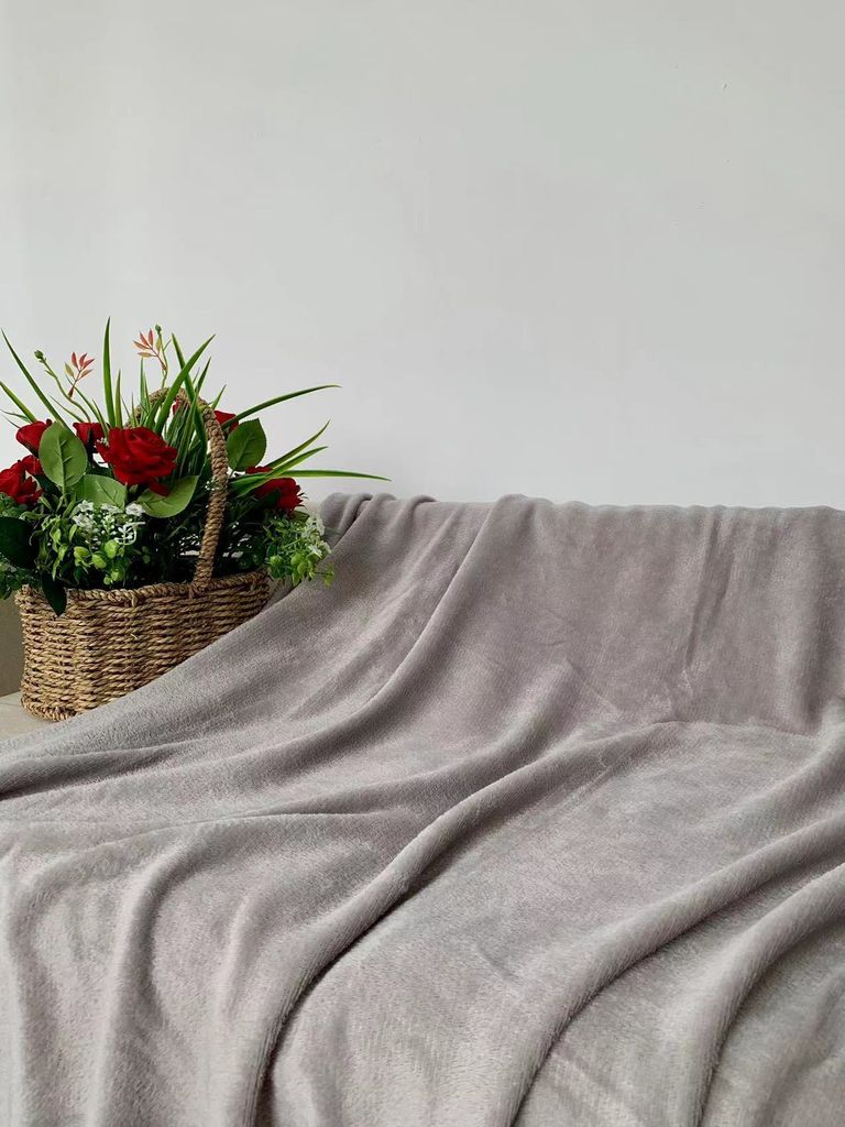 Couverture en micropolaire SOFT, gris clair Taille : 160 x Image du produit 