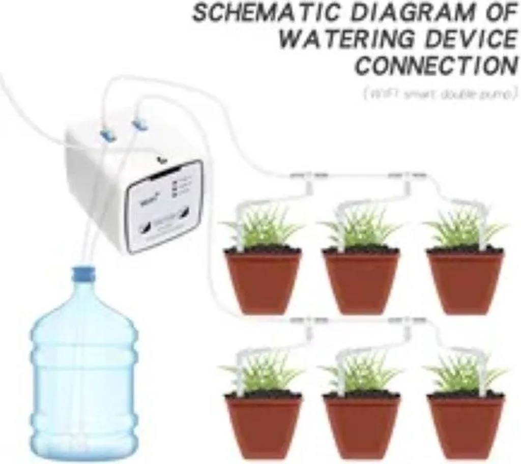 Arrosoir automatique programmable à débit réglable pour 20 pots