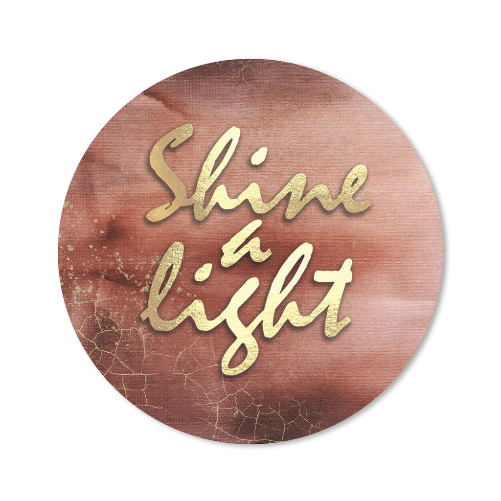 MuchoWow Mauspad Mousepad Zitate - Hell - Gold - Braun 40x40 cm - Mousepads - Maus Mat - Pad - Mausunterlage - Schreibtisch Accessoires