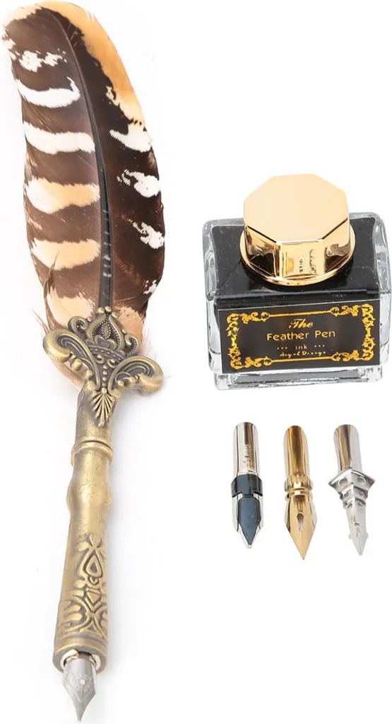 Occasione Set 3 Penne Stilografiche Vintage + Boccetta Inchiostro