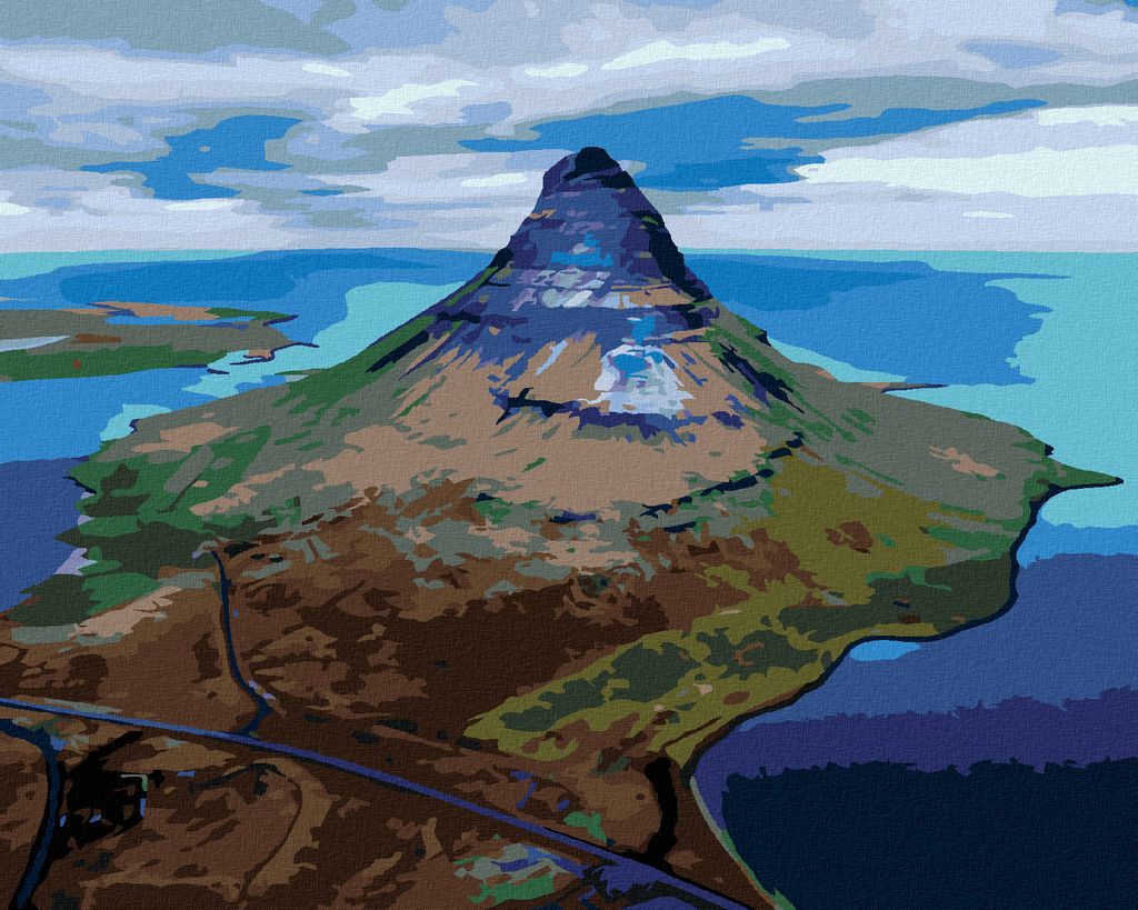 Zuty - Malen nach Zahlen - DER BERG KIRKJUFELL, 40x50 cm, ohne Keilrahmen