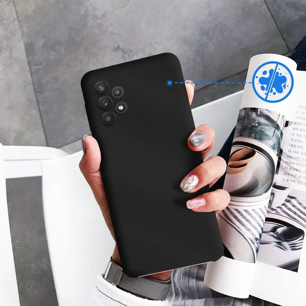 Cover Venus per Samsung Galaxy A72 - Silicone Semirigido Nero Opaco - 6