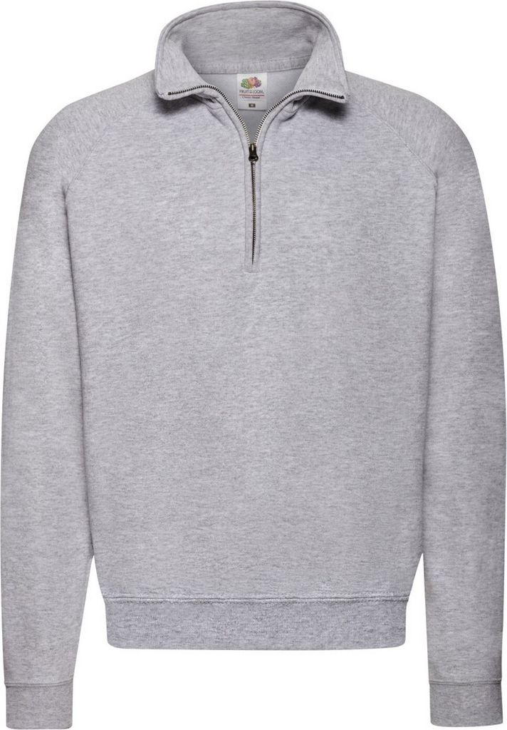 Fruit of the Loom - "Classic" Sweatshirt mit kurzem Reißverschluss für Herren RW9914 (L) (Grau meliert)