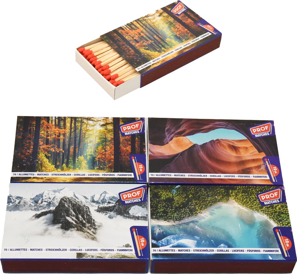 jameitop®280 Streichhölzer Natur Motive Produktbild 
