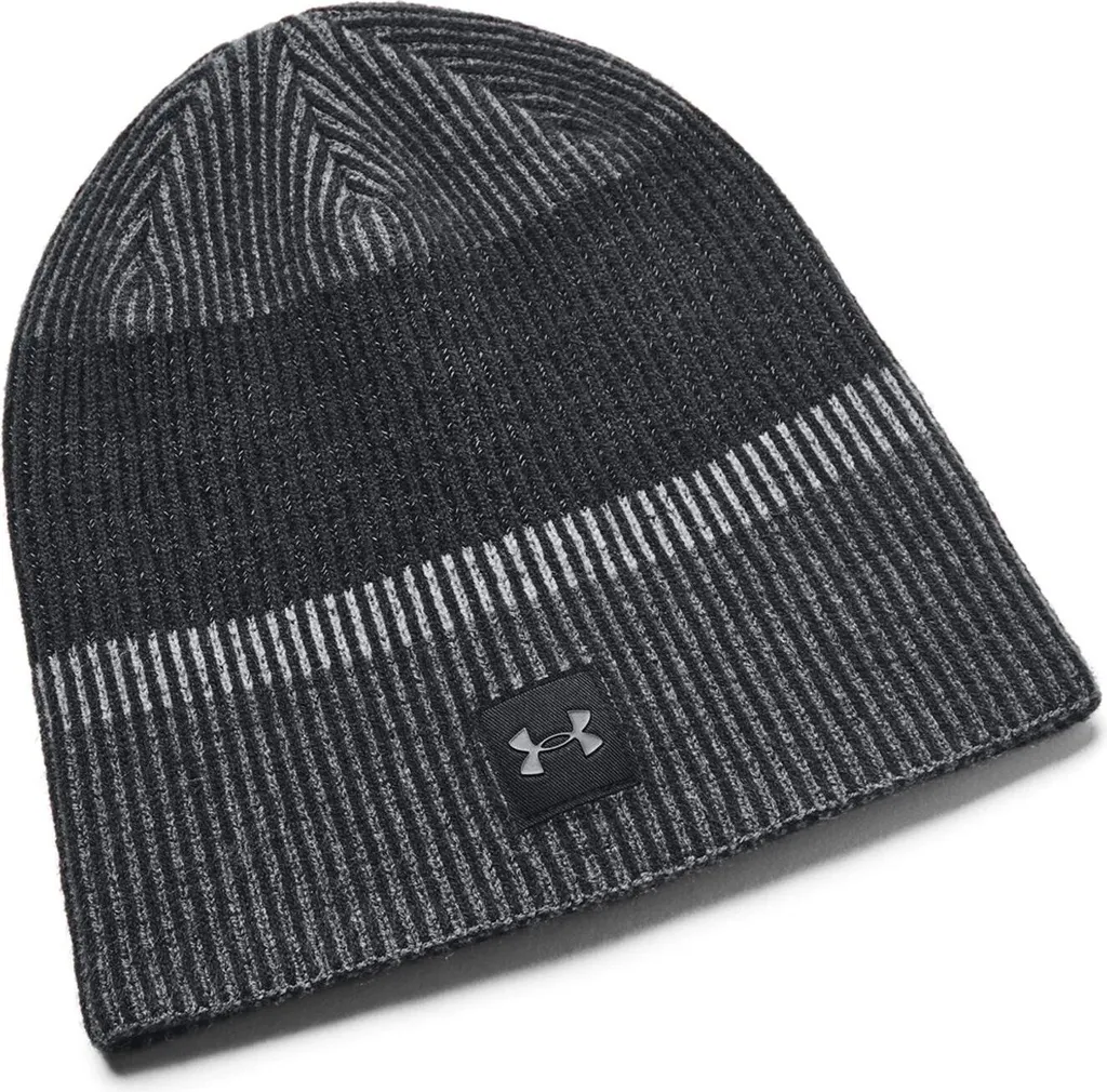 Bonnet de Sport Réfléchissant Under Armour Launch Noir en Tissu Stretch