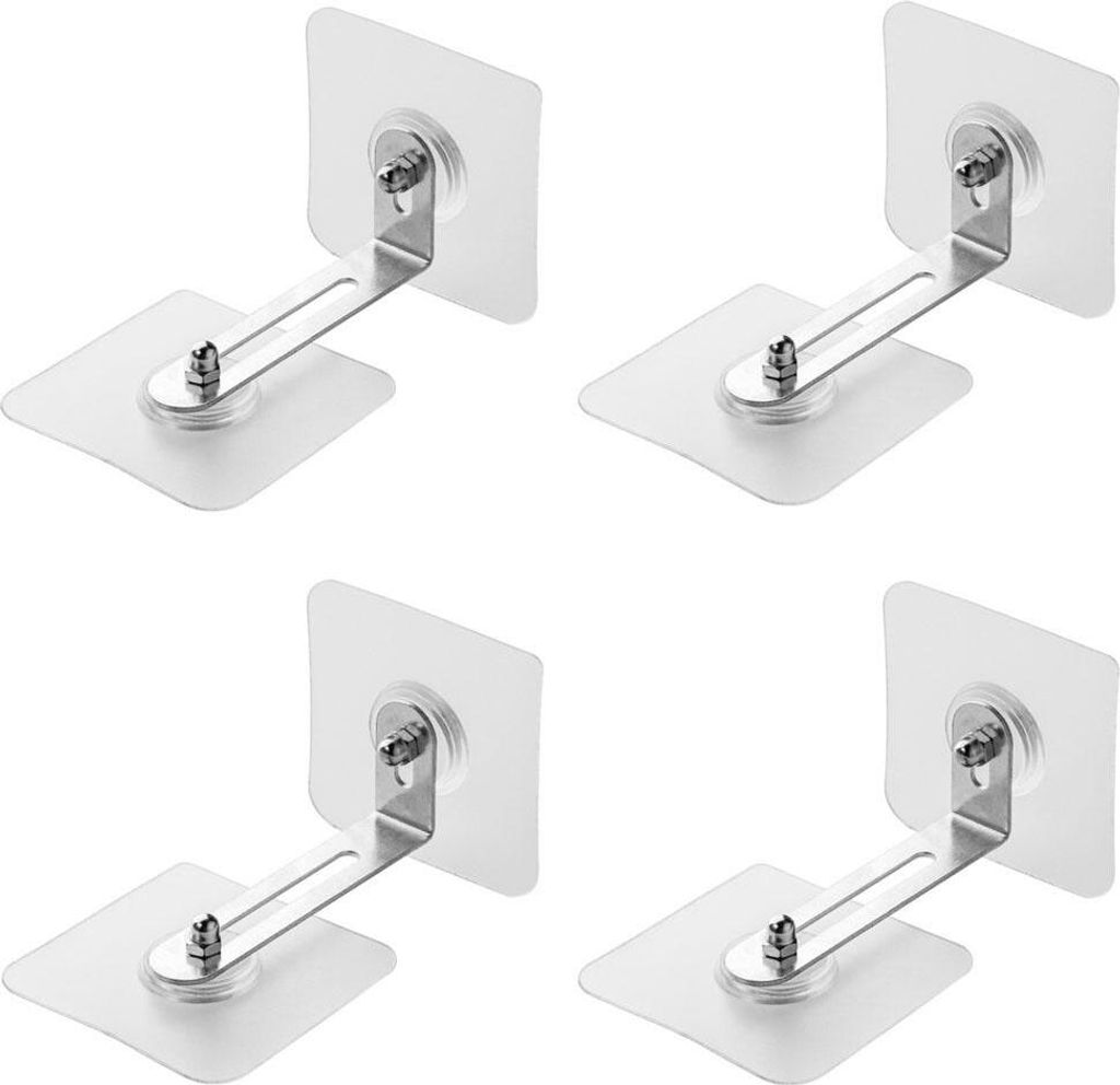 4-teiliges Set TV-Schrankbefestigung, Kippschutz, bohrfreie Möbelbefestigung gegen Umfallen für Sideboards und Schränke