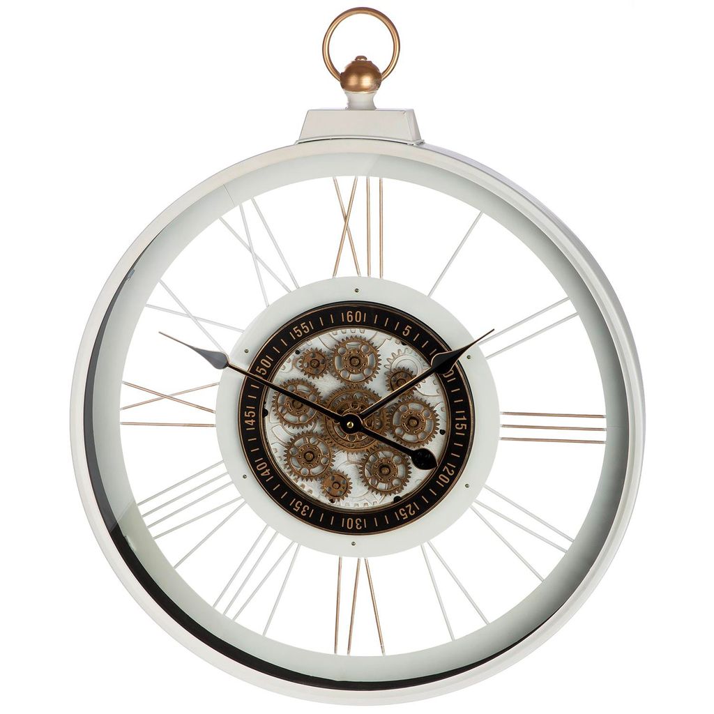 GILDE Wanduhr rund Kello weiß H. 73 cm, 60419