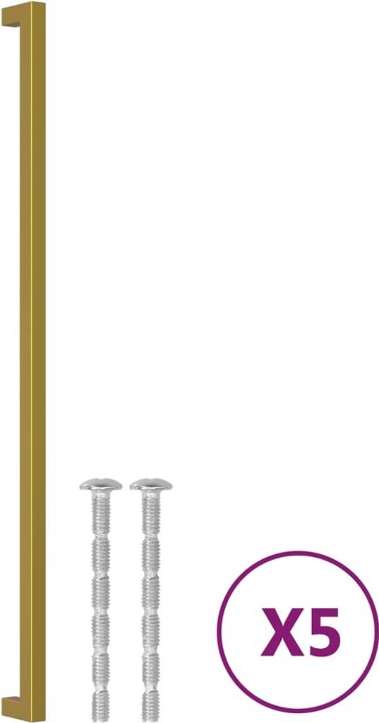 Möbelgriffe 5 Stk. Golden 480 mm Edelstahl