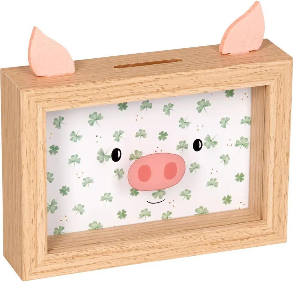 Die Spiegelburg Sparschwein-Bilderrahmen - Viel Glück bunt