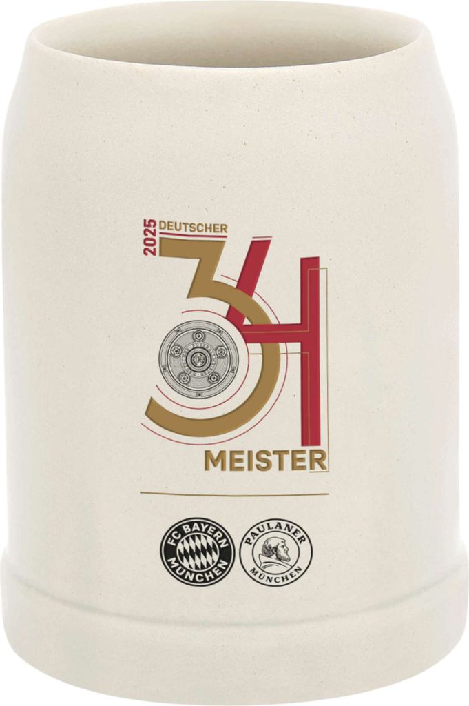 FC Bayern München Steinkrug Deutscher Meister 0,5 l grau Fankrug