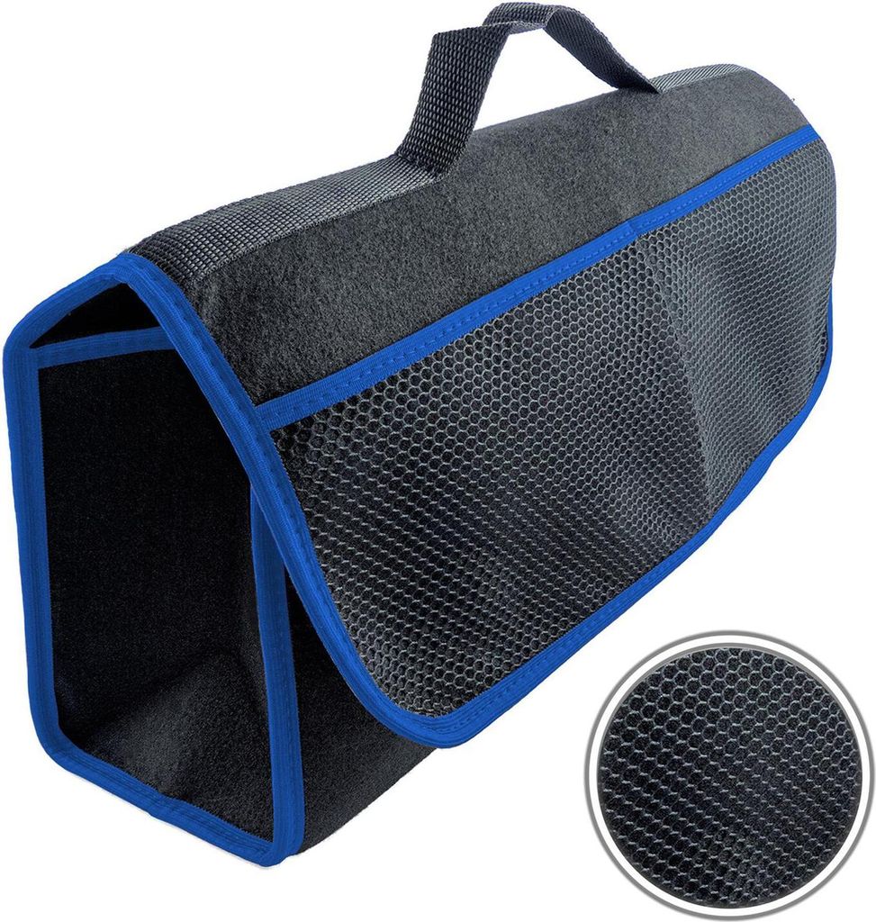 Kofferraumtasche Autotasche Tasche Kfz Zubehörtasche Auto Organizer Schwarz Blau