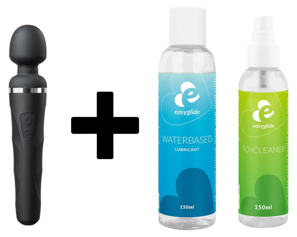 Domi 2 Mini Wand Massager Puissant avec Lubrifiant et Spray de Soin