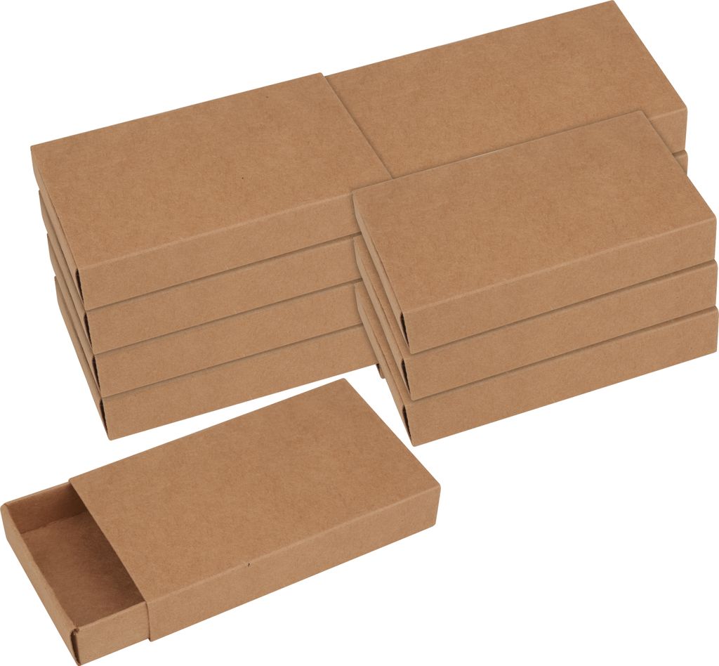 VBS Streichholzschachteln Kraftpapier 11 cm 12 Stück Bastelbedarf 6.5x11x2 cm