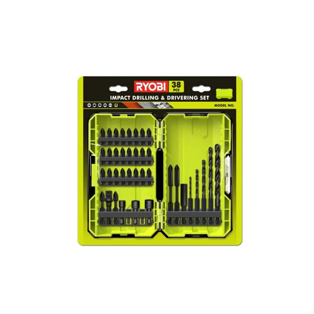 RYOBI RAK38DSDI2 Coffret de 38 Embouts et Forets de Vissage à Impact