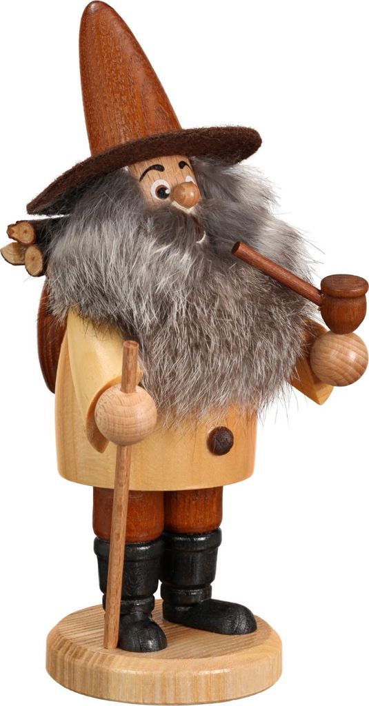 Räuchermann Wichtel Holzsammler natur DWU - Produktbild 