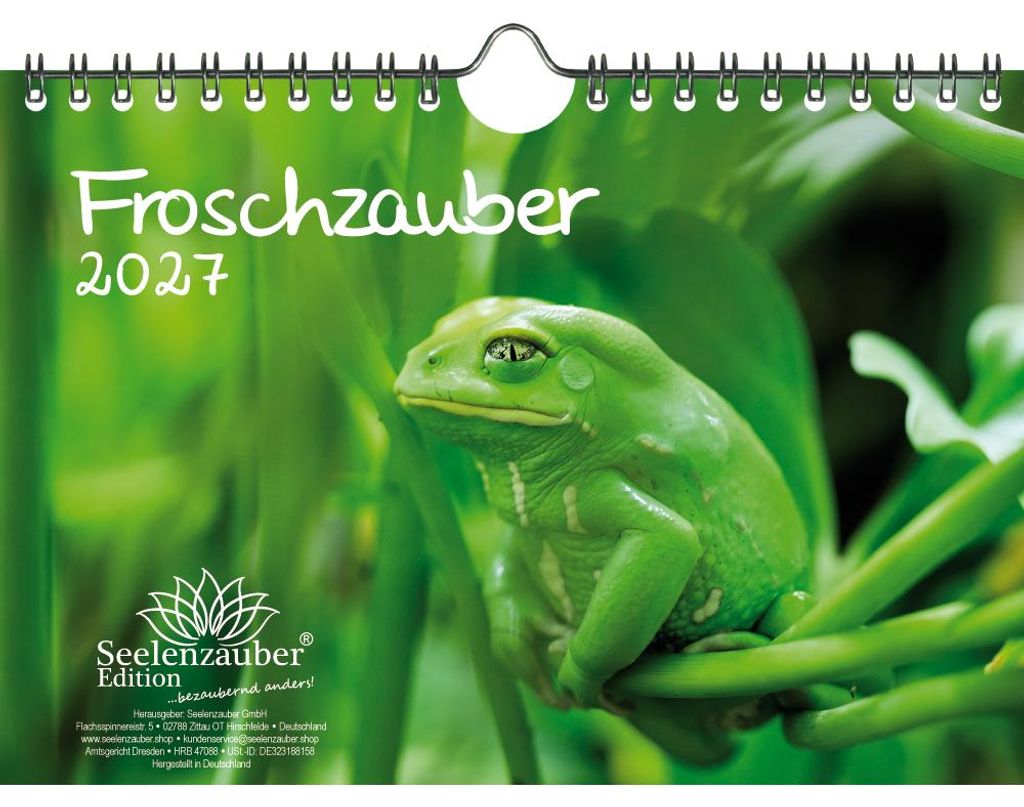 Froschzauber Frösche DIN A5 Kalender für 2027 Frosch - Seelenzauber