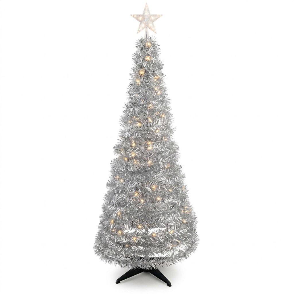 Árbol de Navidad inflable con iluminación LED - plateado / Imagen del producto 