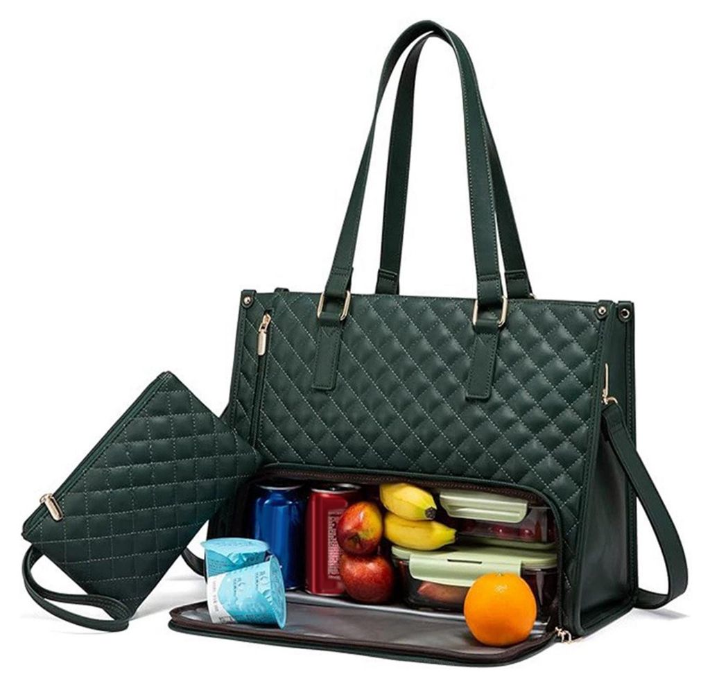 3-in-1 Tragetasche/Rucksack/Lunchtasche für Damen, isolierte Lunchtasche mit 15,6-Zoll-Laptopfach, ideal für Arbeit und Reisen