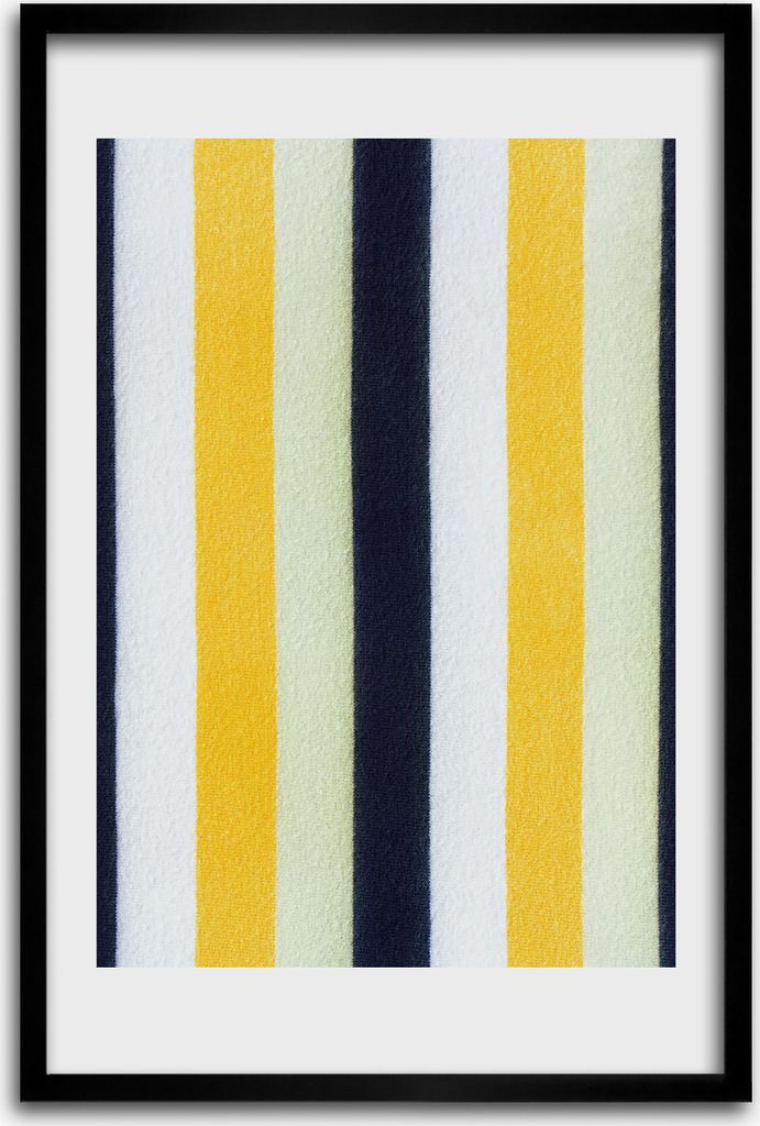 Bild - Bilderrahmen - 40 cm x 60 cm - MDF - Rahmen - Wandkunst - Gestreifter Hintergrund