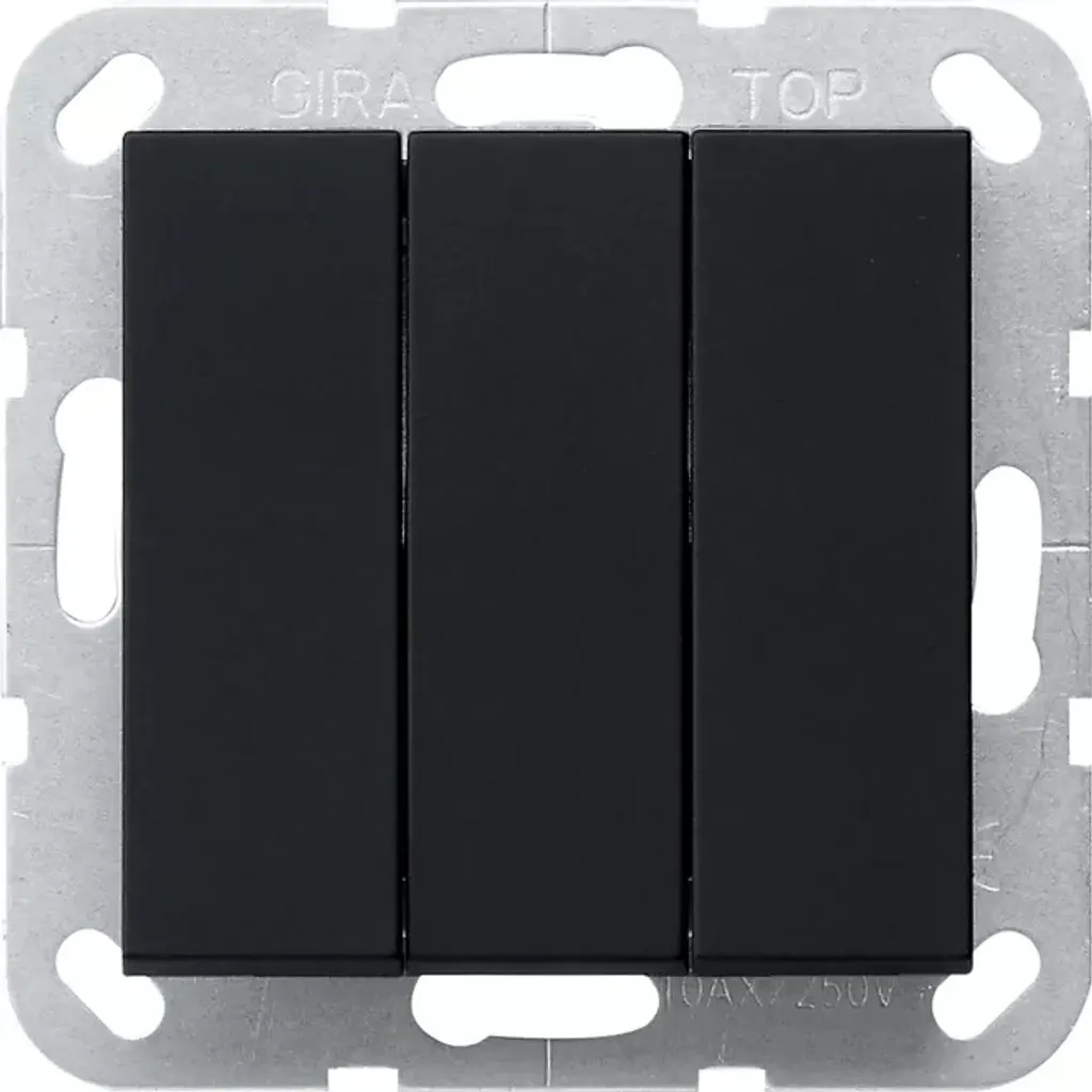 Gira 2832005 Interrupteur à bascule System 55 sw noir mat de précision