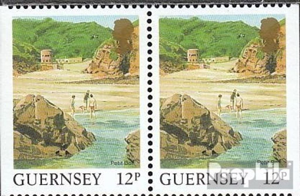 Briefmarken GB - Guernsey 1988 Mi 413Dl/Dr waagerechtes Paar postfrisch Ansichten