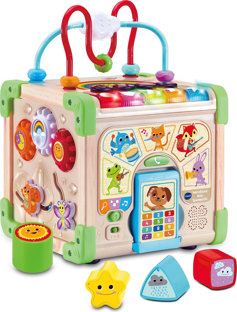 Cube de jeu interactif en bois Vtech 80-617104 Image du produit 
