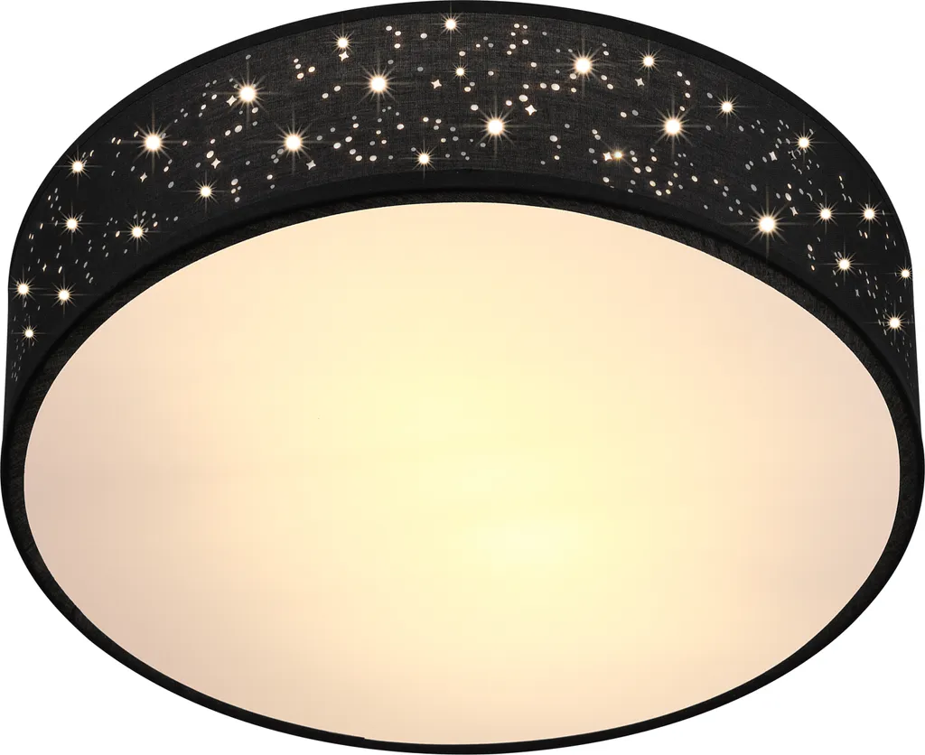 Monzana Lampada da Soffitto E27 30cm - Plafoniera Stoffa Anti-Abbaglio