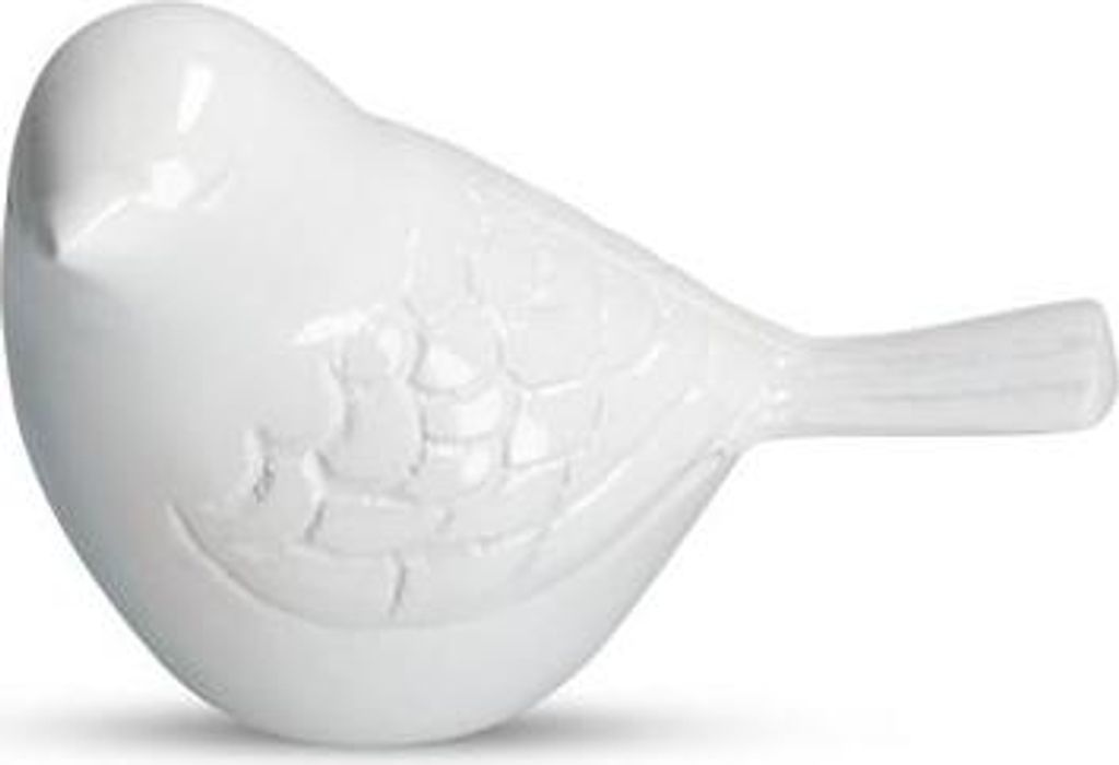 Unikate Vogel Urne - 100 ml - Handgefertigte Urne für Asche von Haustieren oder Menschen - Weiße Dekorationsurne