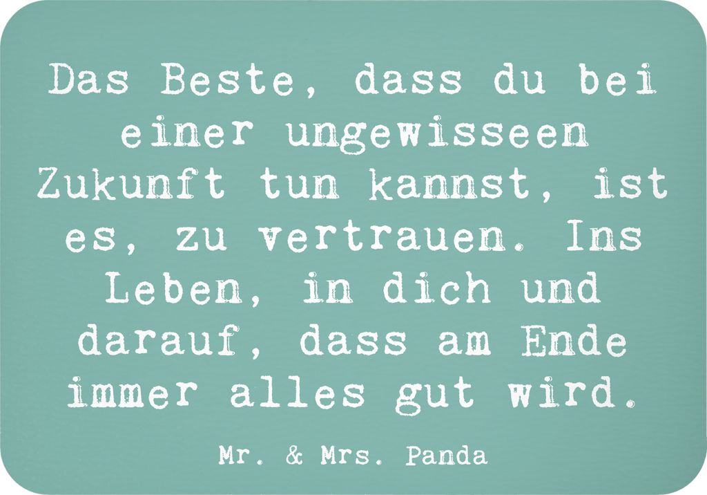 Mr. & Mrs. Panda Magnet Spruch Neuen Technologien begegnen - Meeresbrise - Geschenk, Vertrauem, ungewisse Zukunft, Handgefertigt, zettelhalter, Ent...